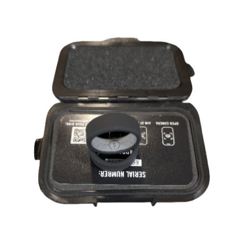 R8O The Ridge Wallet - 8MM SILICONE Ring Set - Royal Black - Size 8 - Black